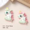Accesorios de Resina DIY de Dibujos Animados Arcoíris Caballo Único Pegamento de Crema Pasador Hecho a Mano Accesorios para Funda de Teléfono Móvil Hebilla de Zapato