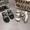 Sandalias de Mujer 2025 Verano Nuevo Estilo Coreano Inspiradas en Chanel Estudiante Modernas Velcro Súper Populares Zapatillas Planas para Mujer