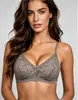 Sujetador inalámbrico de encaje transfronterizo, ropa interior de malla transpirable push-up para mujer, sujetador elástico y cómodo de comercio exterior al por mayor