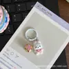 Llavero Lindo de Flor y Campana Conejo Miffy Oso Colgante de Dibujos Animados para Bolsa Encanto de Mochila de Niña Regalo para Mejor Amiga