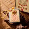 Cartão de Bênção do Bodhisattva Ksitigarbha da Montanha Jiuhua Pintado à Mão Terra Vermelha Desembarcou Montanha Putuo Souvenir Turístico Amuleto da Paz Guanyin