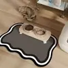 Tapete de Chão Novo de Lama de Diatomáceas de Forma Especial Simples para Animais de Estimação, Tapete de Alimentação à Prova de Salpicos e Resistente a Manchas, Antiderrapante e Fácil de Limpar