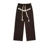 OreetaMarca de Moda Americana de Calle Pantalones Deportivos Casuales con Estampado de Letras para Hombres y Mujeres Pierna Ancha Holgada Pantalones Deportivos de Calle