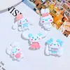 Perro de Orejas Grandes de Dibujos Animados Perro Yugui Resina Accesorios Pequeños Hecho a Mano DIY Pegatina de Nevera de Pegamento de Crema Accesorios para Hebilla de Agujero de Zapatos