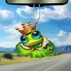 Colgante creativo para coche estilo caricatura, decoración de coche transfronteriza, rana príncipe plana de acrílico, nuevo estilo africano
