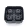 Novo Molde de Gelo Redondo de Silicone de Grande Capacidade com Tampa Criativo Caixa de Gelo de 6 Cubos Molde de Cubo de Gelo Doméstico