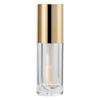 Tubo de lápiz labial de 6 ml, dorado y plateado, con cabezal de pincel grande, redondo, con brillo labial, se puede embotellar para PETG.