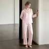 Conjunto de pijama de seda de peso pesado de moda de 22 mm, colección de otoño, ropa de estar 100% seda de morera, conjunto de dos piezas
