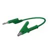 Cable de Prueba con Pinza de Cocodrilo de Cabeza de Linterna de Cobre de 4 mm con Cable de Conexión para Multímetro Re-enchufable J70054-B