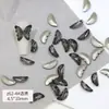 Asas de borboleta tridimensionais costura joia de unha atacado rede vermelha explosões fundo pontiagudo formato cristal vidro decoração de unha