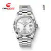 Relógio Masculino Fashion da Marca Chaxigo com Pulseira de Aço Real e Mostrador Grande Relógio de Quartzo para Homens Ca-044-1