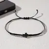 Pulsera Popular Transfronteriza Tk Amazon, Cruz de Oración Tejida a Mano con Diamantes, Pulsera Ajustable, Al Por Mayor en Stock
