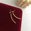 Brincos Ni Ni Mesmo Estilo Brincos Longos Quadrados em Forma de T Coreia do Sul Temperamento Simples Versátil para o Dia a Dia Brincos Simples para Mulheres