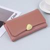 Carteira Longa de Couro Macio Simples de Alta Qualidade Europeia e Americana 2023 para Mulheres, Bolsa Clutch Dobrável de Grande Capacidade, Porta-Moedas, Carteira, Luxo Leve