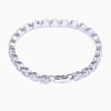 Japão e Coreia do Sul Dongdaemun Zircônia Oval Completo Diamante Oval Garras Corrente Pulseira Feminina Corrente Nu Korean Elegante Simples Celebridade da Internet Pulseira