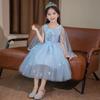 Vestido de Princesa Elsa para Niñas Vestido de Verano Estilo Infantil Vestido de Gasa Fina de Verano Vestido de Elsa para Niña Súper Hada