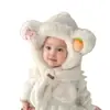 Gorro y Bufanda de Invierno para Niños, Gorro de una Pieza, Set de Dos Piezas de Dibujos Animados de Terciopelo y Engrosado, Gorro Lindo y Súper Lindo con Protección para los Oídos para Niños y Niñas