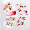 Arte de unhas Joia de liga de cereja Dourado Prata Ouro rosa cereja grande e pequena broca de unha zircônia de luxo leve pasta para unhas atacado