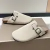 Chinelos de cortiça para casal feminino, Sandálias romanas de tamanho grande para travessia de fronteira, sapatos casuais slip-on preguiçosos, modernos