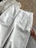 ¡Muy recomendable! ¡El ajuste es increíble! Pantalones casuales de algodón puro importado tipo guadaña para mujer, forma de capullo, cintura alta, adelgazantes, largo cropped
