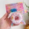 Libro Rojo Pequeño Mismo Producto Nuevo Morado Taro Pastel Pellizco Waffle Pellizco de Silicona Súper Suave Donut Rebote Lento