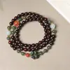 Atacado do Fabricante Pau-Rosa de Folha Pequena Pulseiras e Braceletes DIY de Trevo de Quatro Folhas em Vários Estilos com Contas de 0,6 para Homens e Mulheres, Joias e Contas de Oração