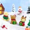 Resina de Natal Velho Homem Decoração de Mesa Fofa Artesanal Enfeites de Natal Alce Raposa Adereços de Decoração de Janela Enfeites Criativos