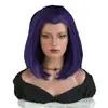 Peluca de Cosplay Titan Raven de Alta Calidad para Mujer Pelo Morado Corto Liso Peluca Oscura de Chica Mágica para Disfrazar Venta al por Mayor