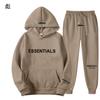 FEAR marca de maré de linha dupla ESSENTIALS novo punho LOGO estampagem a quente coletes forrados de fleece masculinos e femininos conjunto lote FOG f