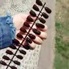 Tiras de Unha Ballet Cor Sólida Selante de Esmalte UV Fosco Fosco Adesivos de Unha Postiça Unhas Postiças