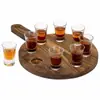 Portavasos de madera personalizado para bar, portavasos de vino de madera de pino, portavasos de café, soporte antideslizante