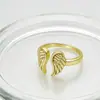 Anillo Exagerado Minimalista de Ala de Paloma de la Paz Europeo y Americano, Anillo de Moda Vintage Tendencia, Exquisito Tacto de Alta Gama, Joyería Transfronteriza