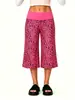 Pantalones Casuales para Mujer de Amazon Transfronterizos Europeos y Americanos Vacaciones de Verano Sueltos Moda Tendencia Pantalones Cortos de Cinco Puntos para Mujer