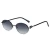 Ps33293 Gafas de Sol sin Marco para Hombres y Mujeres, Gafas de Sol de Metal, Gafas de Viaje de Moda, Gafas de Sol de Alta Gama
