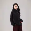 Ropa Especial Zhengqi/ Camiseta Básica de Punto para Mujer con Cuello de Pelo, Nuevo Estilo de Moda, Suéter Cómodo de Lana con Forro Polar