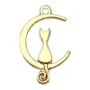 Venda Quente Transfronteiriça KC Liga de Ouro Série Animal Gato Pingentes Charms DIY Pulseira Colar Brinco Acessórios de Joias