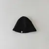 Sombrero para Niños Qiu Nan Otoño e Invierno Estilo Coreano Moderno Color Sólido Sombrero de Pescador Sombrero de Copa Tejido Sombrero de Cubo Cálido para Niñas