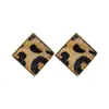Pendientes Geométricos de Pelo de Caballo con Estampado de Leopardo de Personalidad Estilo Europeo y Americano al por Mayor Pendientes de Terciopelo de Moda Otoño e Invierno Pendientes de Lujo Ligero de Alta Gama para Mujer
