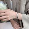 Pulsera Popular de Moda Estilo Coreano para Mujer, Pulsera Retro con Carta de Amor, Tendencia en Joyería de Mano Punk Hip-Hop