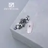 Novos Adesivos de Unha Dopamina Coloridos Longos 2x4mm de Formato Irregular com Fundo Plano e Acessórios de Strass