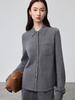 Cardigan de Tricô Estilo Preguiçoso Simples Suéter Básico Liso Top Afinando de Lã Feminino Suéter de Tricô