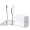 Aplicável ao carregador flash iPhone15promax PD20w, cabo de dados de carregamento rápido, cabeça de carregamento certificada 3C