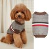 Novo Suéter Casual Confortável de Tricô Macio Elástico com Estampa Xadrez Esportivo Triângulo Retrô para Cachorro Pet