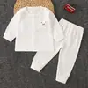 Roupa de Outono para Bebê conjunto Primavera e Outono Algodão Roupas para Ar Condicionado Roupa Íntima Longa para Bebê Roupa Íntima para Recém-nascido Cardigan Pijama Infantil