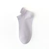 Calcetines de Mujer Primavera y Verano Delgados Estilo Simple Color Sólido Algodón Malla Transpirable Combinan con Todo Calcetines Lilt Calcetines Cortos de Mujer