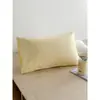 Estilo Minimalista Algodón Puro Algodón Lavado Funda de Almohada Estampada Pieza Única Funda de Almohada de Color Puro 48X74Cm Par de Dos Piezas