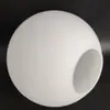 Abajur de Vidro Fosco Branco Leitoso Bola Redonda Boca Única Capa Redonda para Lustre de Teto Lâmpada de Mesa DIY Metabo