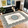 Tapete de chão estilo persa Amazon transfronteiriço, cobertura total de área grande, fácil de manter, tapete de mesa de centro, tapete de cachemira sintética para sala de estar e quarto