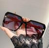 Lentes de Sol Anti-UV para Mujer con Armazones Cuadrados Grandes para Rostros Redondos, Lentes de Sol Adelgazantes, Protección Solar de Alta Gama, Lentes de Sol Modernos Personalizados