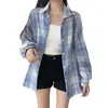 Nova Jaqueta Solta, Moletom Feminino de Manga Longa, Camisa Xadrez Fashion de Comprimento Médio, Cardigã Feminino, Temperamento que Rejuvenesce